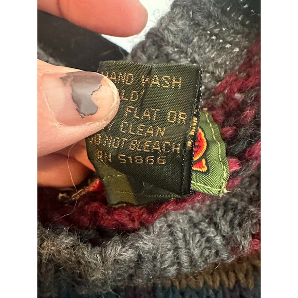 Vintage Boston Traders Sweater Mens Medium Geometric Fair Isle Chunky Knit Wool - Picture 7 of 8